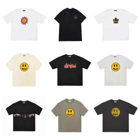 Drew Smiley Gesicht lässige lockere kurzärmelige T-Shirt-1835  