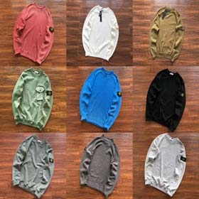 Stone Island Rundhals Abzeichen Pullover Slim Strick Top-2119  