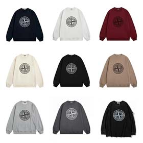 Stone Island Modevoll und einfach runder Hals feste Farbe lose Top-2230  