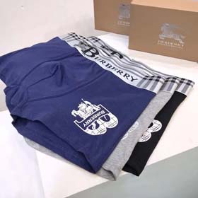 Burberry Herren stilvoll einfarbig gedruckt großes Logo atmungsaktive Boxerhose Unterwäsche Shorts 3  