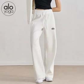 ALO Yoga Hose für Damen mit hoher Taille, gerade Fitness Sporthose (3 Stile)-2565  