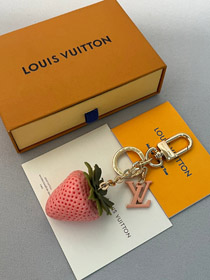 Louis Vuitton LV rot rosa Erdbeere Tasche Dekoration Schlüsselanhänger Anhänger-3580  