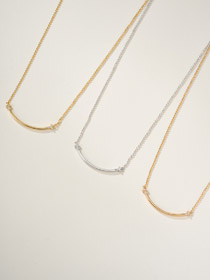 Tiffany Lächeln Voll Diamant Halskette-3827  