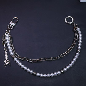 Louis Vuitton LV Perle Metall Bar Tasche Taille Kette Anhänger-3857  