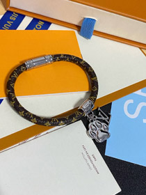 Louis Vuitton LV Ledermuster gedruckt Armband-3859  