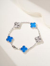 Van Cleef & Arpels Van Cleef & Arpels Saphir Chalzedonie Blume Armband-3904  