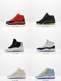 Jordan Air Jordan 11 Lackleder Mid-Top Kinder Basketballschuh-4150  